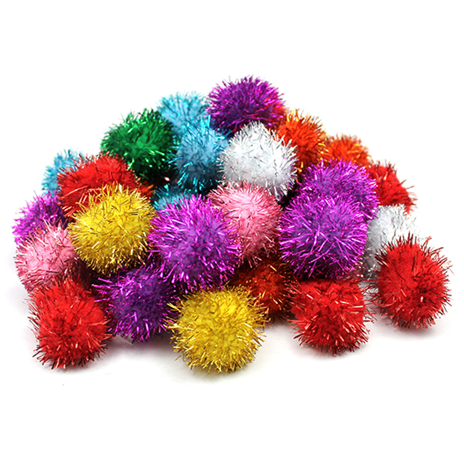 Pacon® Creativity Street® 1” Glitter Pom Poms Assortment, 3 Pack Bundle